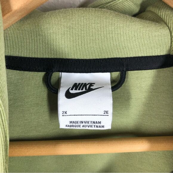 Nike Sportswear Tech Fleece Green Windrunner Hoodie Plus Size 2X DA2044-334 - Picture 4 of 7